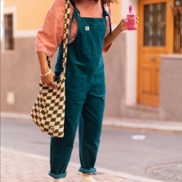 Lucy & Yak Pants - Lucy & Yak 'The Organic Original' Corduroy Dungarees in Sailor Blue UK 12R
